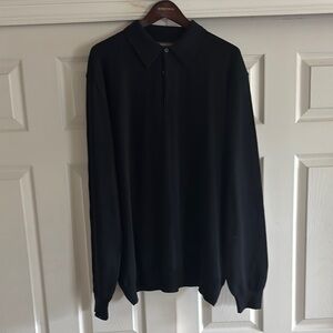 Nordstrom Black Dress Shirt Elegant Long-Sleeve